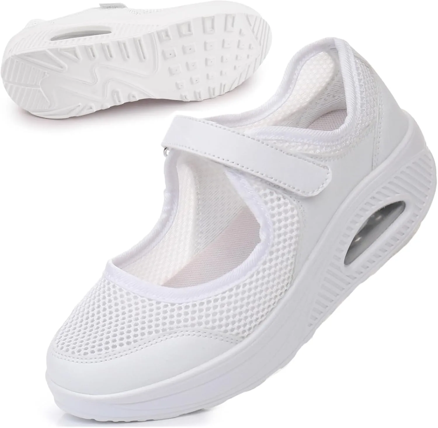 Women's Comfortable Working Nurse Shoes Non-Slip Adjustable Breathable Walking Buffer Fitness Casual Nursing Orthotic Lightweight Shoes Arthritis, Diabetes Heel Pain