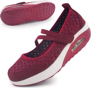 Women's Comfortable Working Nurse Shoes Non-Slip Adjustable Breathable Walking Buffer Fitness Casual Nursing Orthotic Lightweight Shoes Arthritis, Diabetes Heel Pain