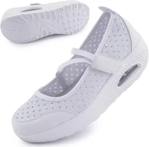 Women's Comfortable Working Nurse Shoes Non-Slip Adjustable Breathable Walking Buffer Fitness Casual Nursing Orthotic Lightweight Shoes Arthritis, Diabetes Heel Pain