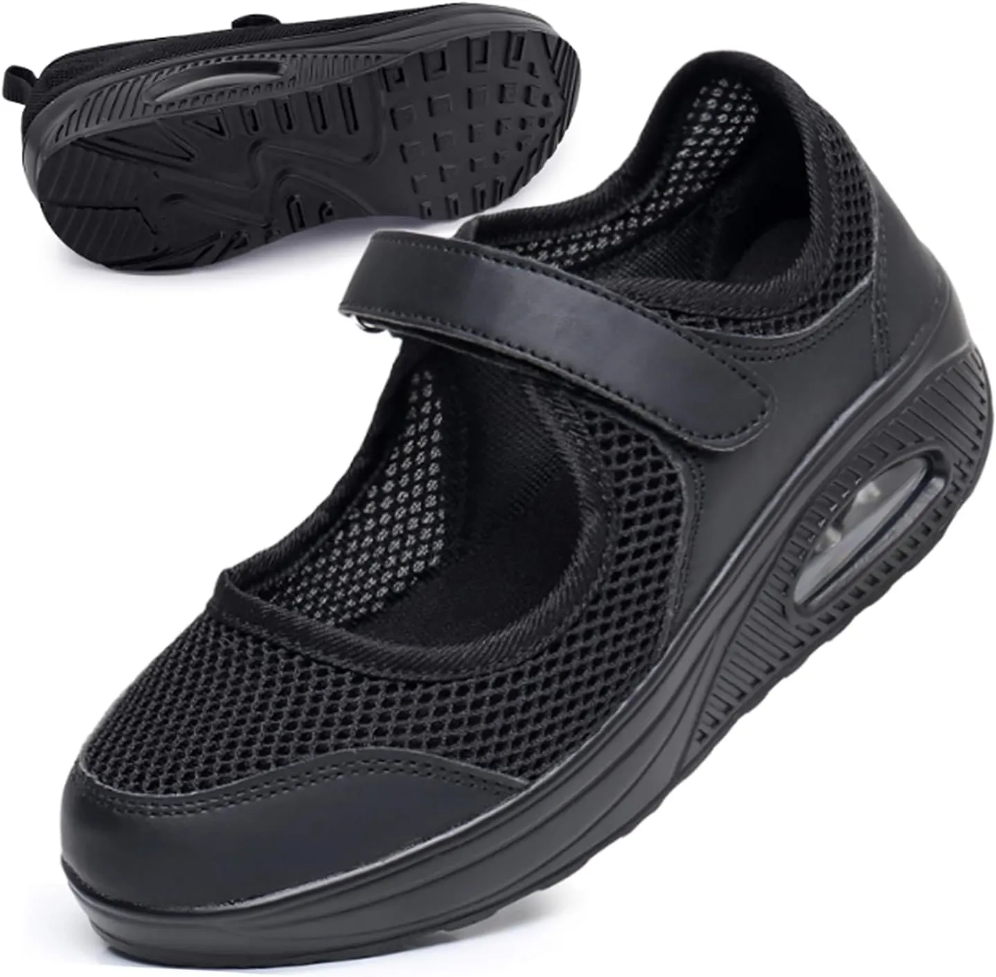 Women's Comfortable Working Nurse Shoes Non-Slip Adjustable Breathable Walking Buffer Fitness Casual Nursing Orthotic Lightweight Shoes Arthritis, Diabetes Heel Pain