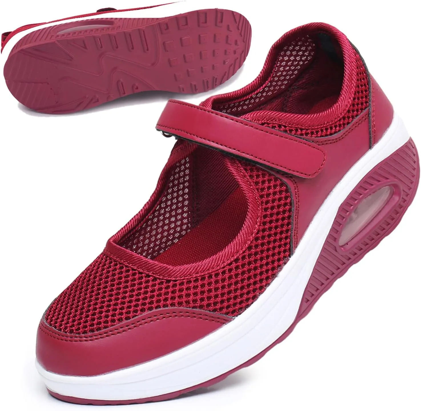 Women's Comfortable Working Nurse Shoes Non-Slip Adjustable Breathable Walking Buffer Fitness Casual Nursing Orthotic Lightweight Shoes Arthritis, Diabetes Heel Pain
