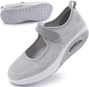 Women's Comfortable Working Nurse Shoes Non-Slip Adjustable Breathable Walking Buffer Fitness Casual Nursing Orthotic Lightweight Shoes Arthritis, Diabetes Heel Pain