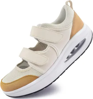 Women's Comfortable Working Nurse Shoes Non-Slip Adjustable Breathable Walking Buffer Fitness Casual Nursing Orthotic Lightweight Shoes