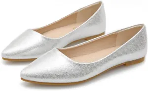 Women's Fashion Pointed Toe Ballets Flat Shoes Casual Simple Slip on Walking Driving Shoes