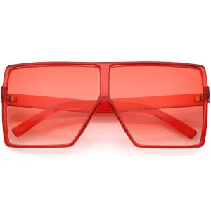 Women's Oversize Festival Color Tone Square Sunglasses C581