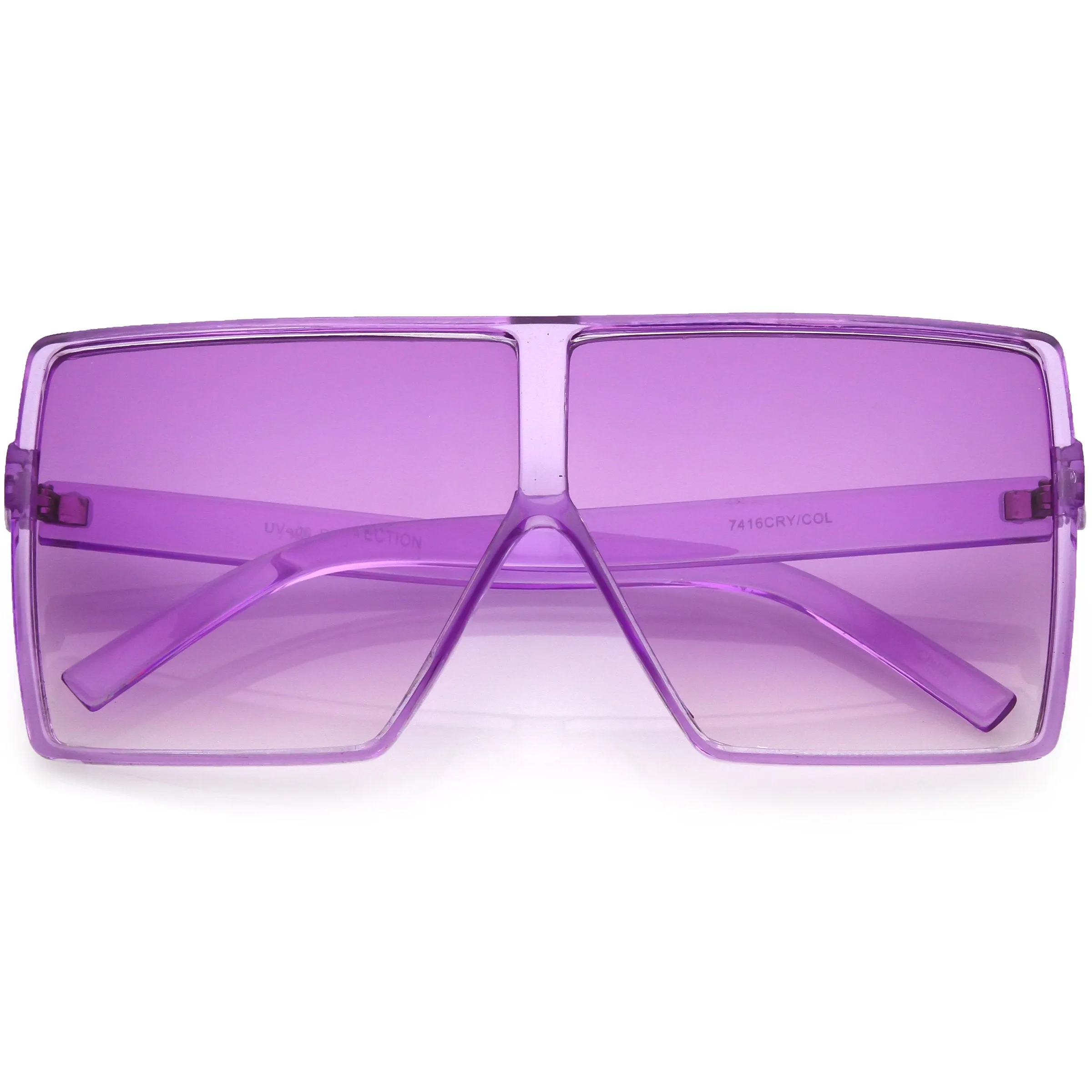 Women's Oversize Festival Color Tone Square Sunglasses C581