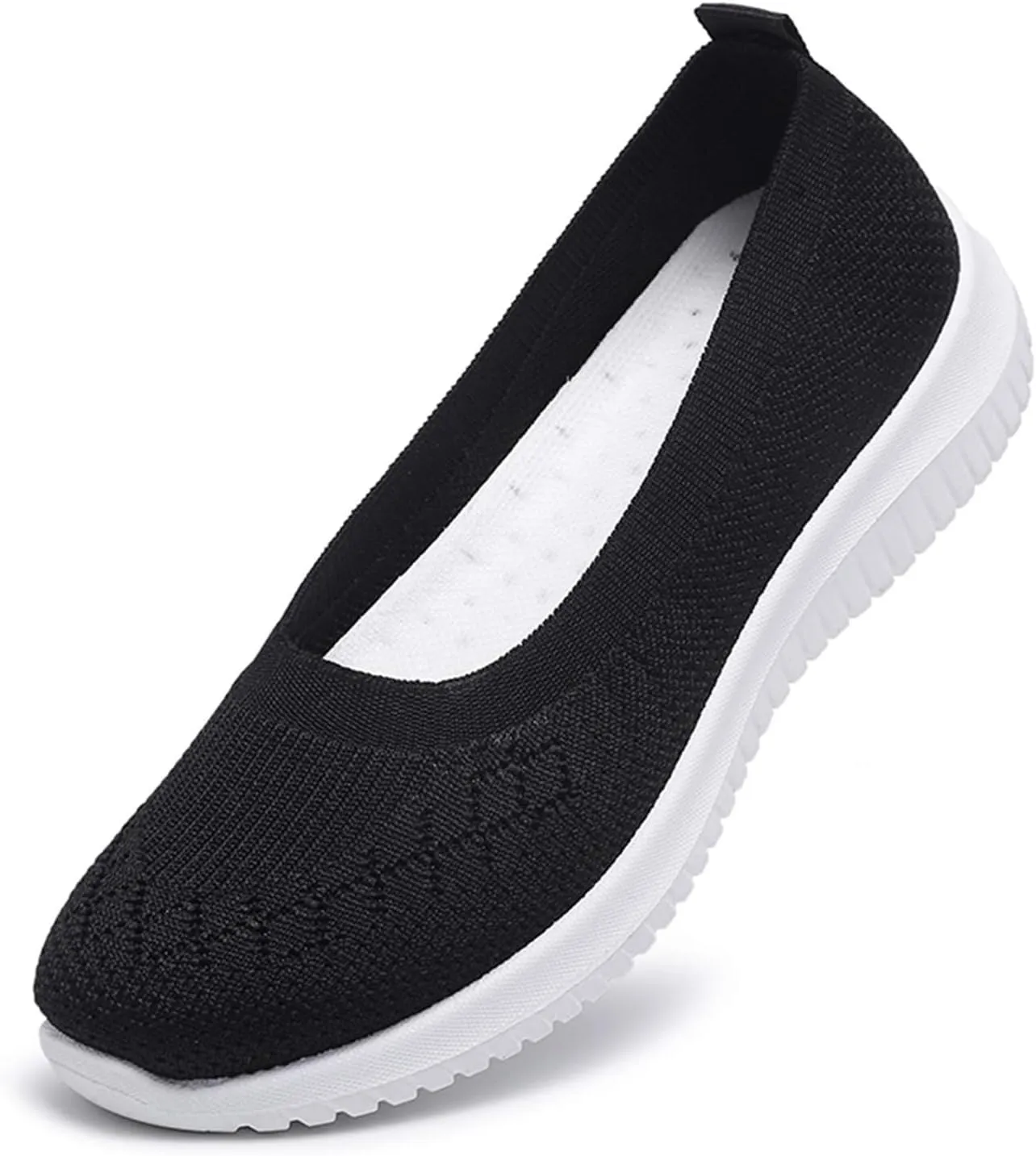 Womens Woven Orthopedic Breathable Soft Shoes Go Walking Women’s Breathable Walking Shoes Slip On Mesh Knitted Flats Gym Sneakers Lightweight Casual Easy Shoe Arch Support Orthopedic Flat Footwear