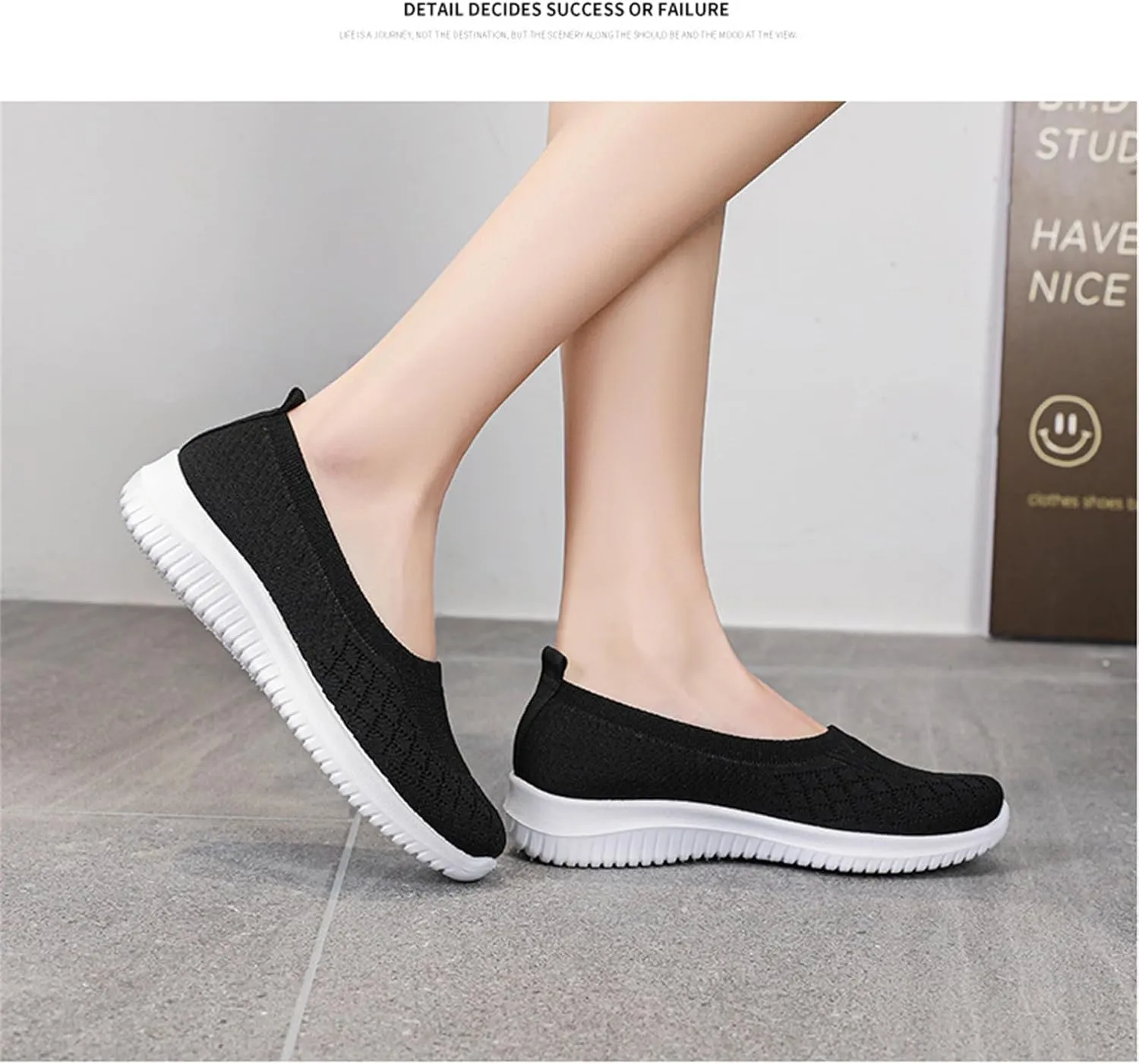 Womens Woven Orthopedic Breathable Soft Shoes Go Walking Women’s Breathable Walking Shoes Slip On Mesh Knitted Flats Gym Sneakers Lightweight Casual Easy Shoe Arch Support Orthopedic Flat Footwear
