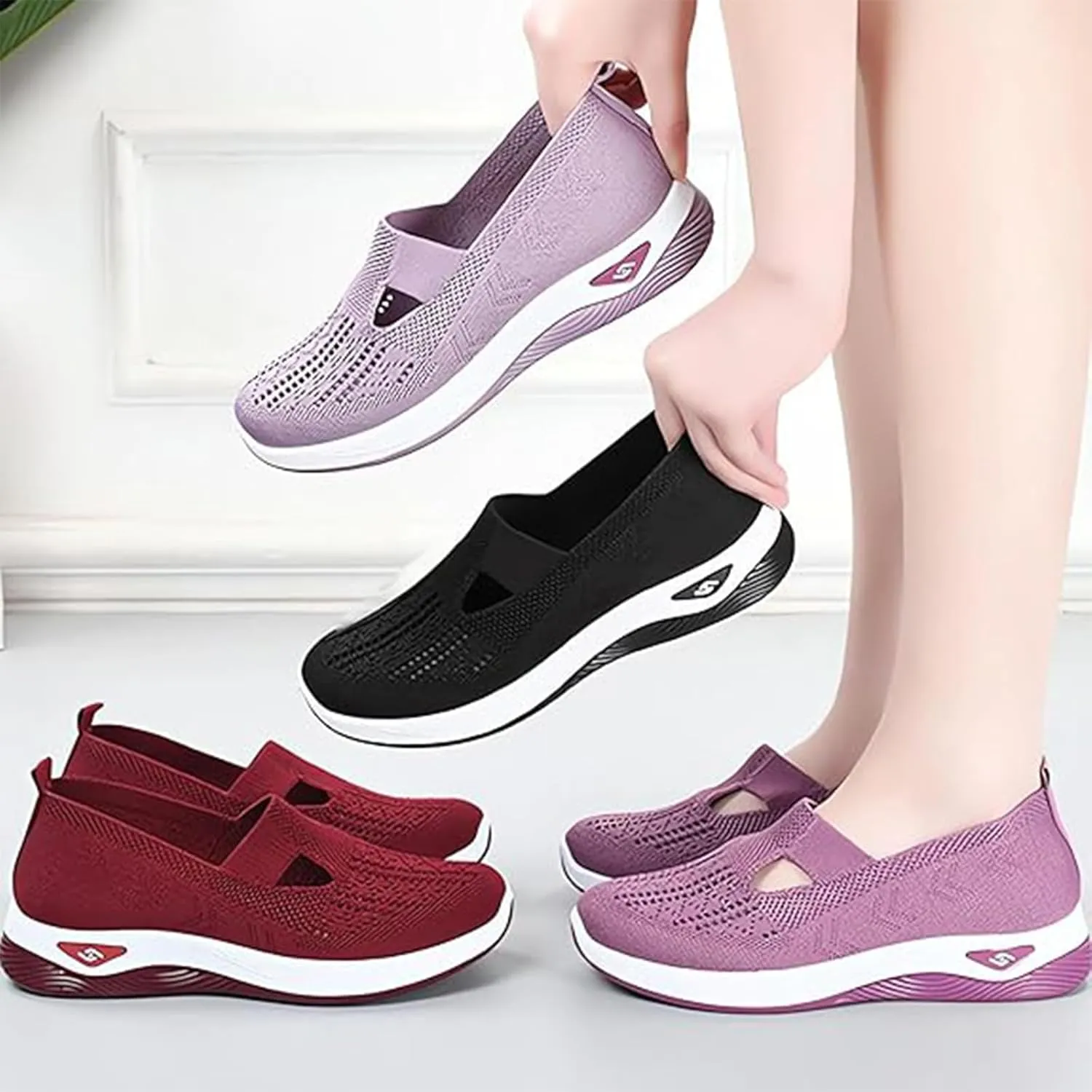 Women's Woven Orthopedic Breathable Soft Shoes,Zapatos Ortopédicos para Mujer, Women's Woven Orthopedic Breathable Soft Sole Shoes