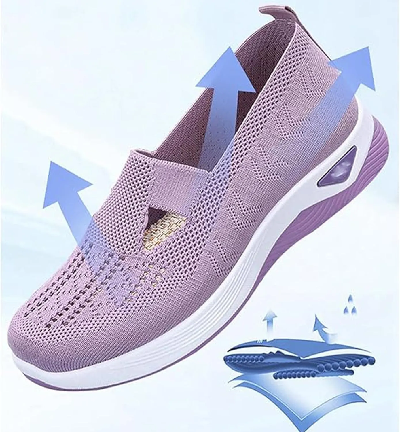 Women's Woven Orthopedic Breathable Soft Shoes,Zapatos Ortopédicos para Mujer, Women's Woven Orthopedic Breathable Soft Sole Shoes