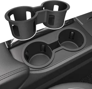 Xipoo Cup Holder Compatible with 2023-2025 Honda Pilot Silica Gel Cup Holder Insert Center Console Car Interior Organizer Replacement for 2023-2025 Honda Pilot Accessories(Black)