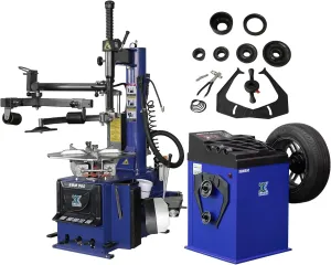 XK 2.0 Horsepower Automatic Tire Changer Tire Machine Wheel Changers Machine Rim Balancer Combo 960 690/36 Month Part Replacements