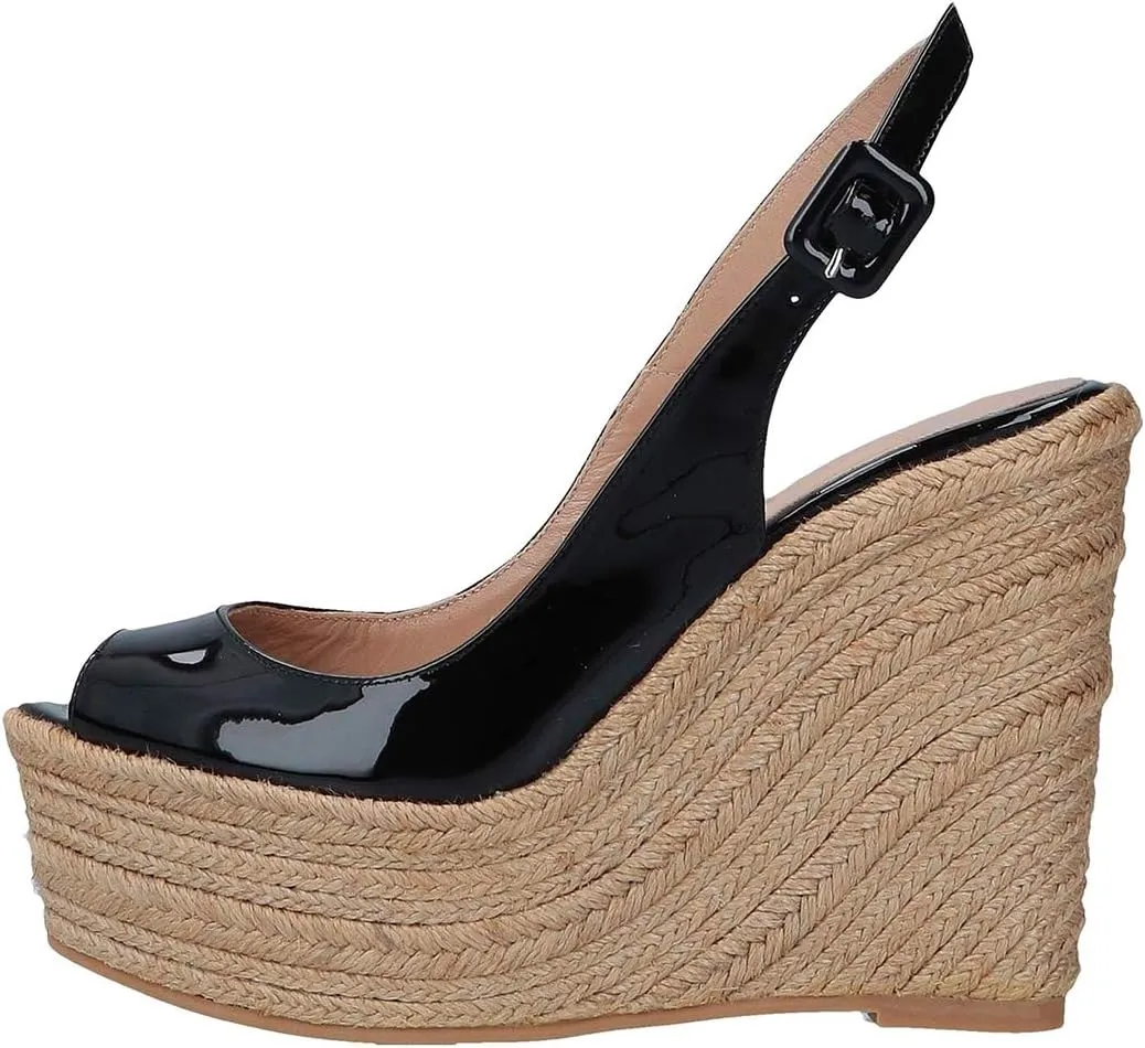 XYD Women Peep Toe Wedge Sandals Platform High Heel Bohemia Resort Slip On Slingback Shoes Size