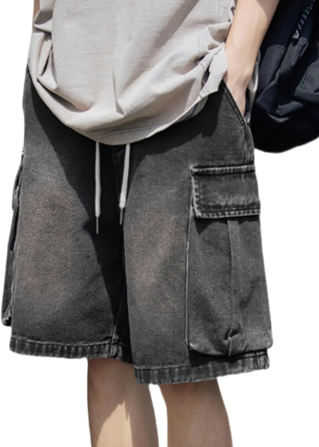 Y2k Baggy Jeans Shorts Men Hip Hop Grunge Vintage Streetwear Skater