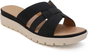 YOKI TUNSA-14 Women's Comfort Footbed Open Toe Wedge Sandal With Weave Upper