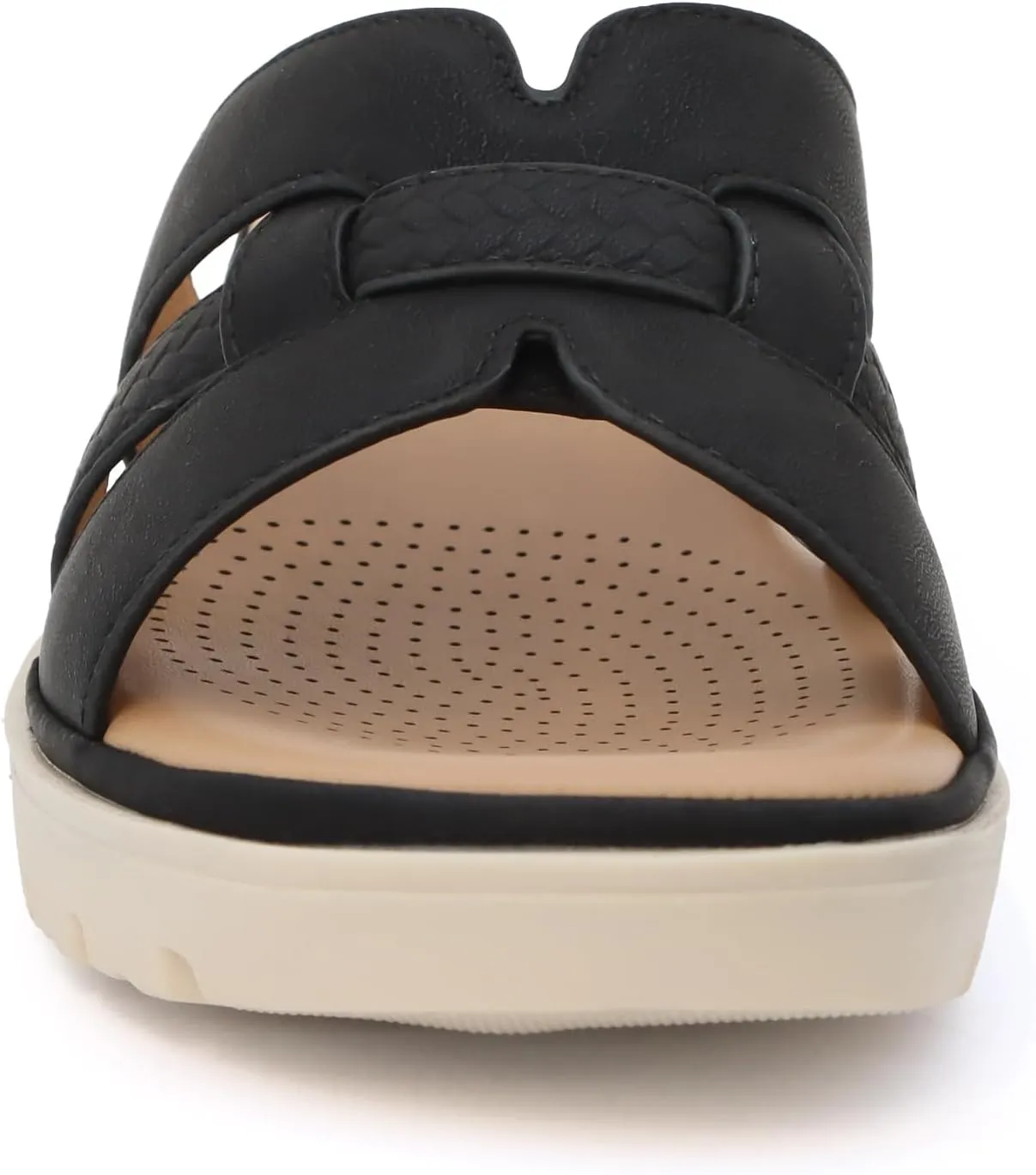 YOKI TUNSA-14 Women's Comfort Footbed Open Toe Wedge Sandal With Weave Upper