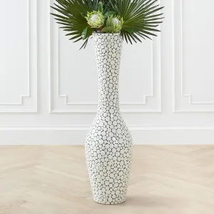 Z GALLERIE 45 Inch Tall Vase on Floor, White Wood Vase for Home Decor, Oslo Vases for Decor Living Room, Bedroom, Office, White