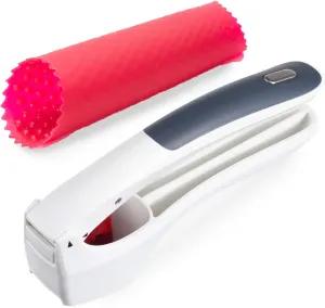 Zyliss Garlic Peeler & Easy Clean Garlic Press - Silicone Garlic Peeler Tube and Garlic Crusher for your Kitchen Accessories - 2 Piece